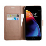 Vivanco iPhone 6/6S Plus/iPhone 7 Plus/iPhone 8 Plus -suojakotelo Classic Wallet, ruusukulta