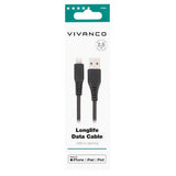 Vivanco Kaapeli Longlife Punottu USB-A/Lightning 2.5m Musta