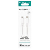 Vivanco Kaapeli Longlife Punottu USB-C/Lightning 1.5m Valkoinen