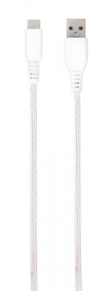 Vivanco Kaapeli Longlife Braided USB-A/USB-C 2.5m Valkoinen