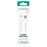 Vivanco Kabel Longlife Braided USB-A/USB-C 1.5m Valkoinen