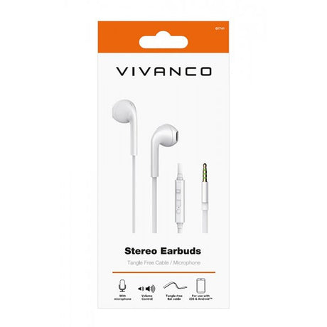 Vivanco Kuulokkeet Stereo Earbuds 3.5mm Valkoinen