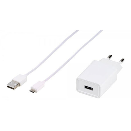 Vivanco Laturi kaapelilla Adaptive Fast Charger Set USB-C 15W 1m Valkoinen