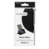 Vivanco iPhone 12 Mini Kotelo Classic Wallet Musta