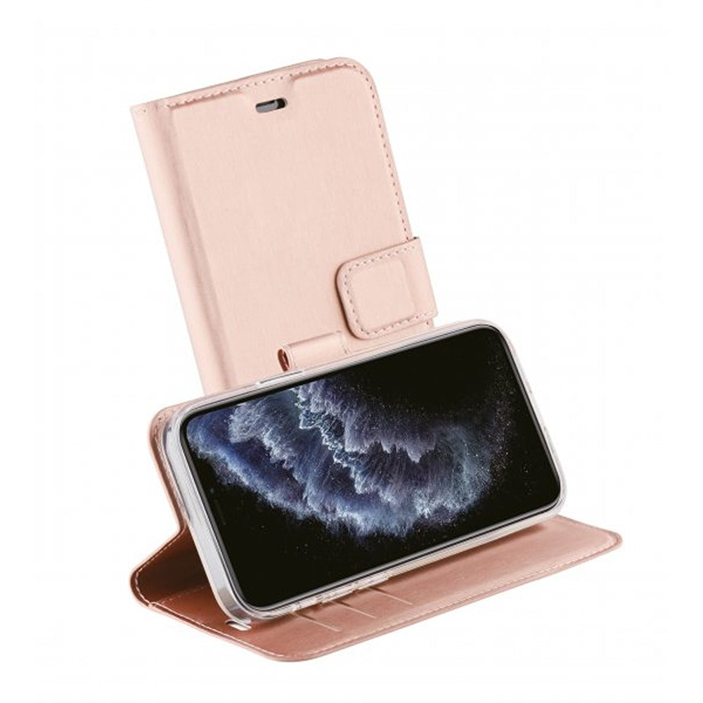 Vivanco iPhone 12 Mini -suojakotelo Classic Wallet, ruusukulta