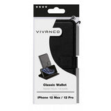 Vivanco iPhone 12/iPhone 12 Pro Kotelo Classic Wallet Musta