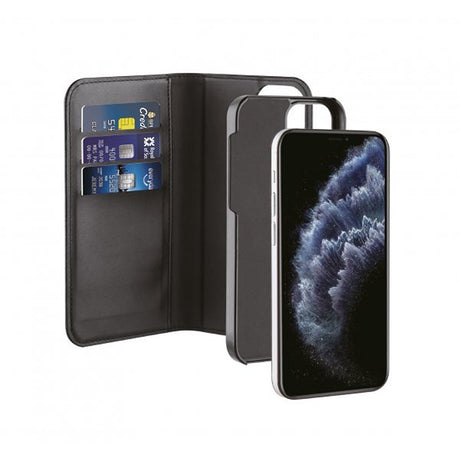 Vivanco iPhone 12/iPhone 12 Pro Kotelo 2in1 Wallet Case Musta