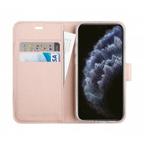Vivanco iPhone 12 Pro Max suojakotelo Classic Wallet ruusukulta