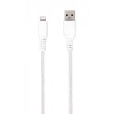 Vivanco-kaapeli Longlife punottu USB-A/Lightning 0,5 m valkoinen