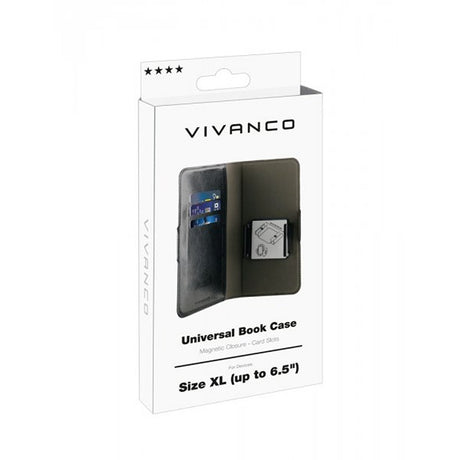 Vivanco-suojakotelo, universaali Book Case XL, musta