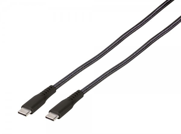 Vivanco Kaapeli Longlife Punottu USB-C/USB-C 1.5m Musta