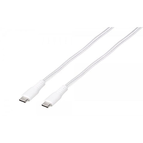 Vivanco Kaapeli Longlife Punottu USB-C/USB-C 0.5m Valkoinen