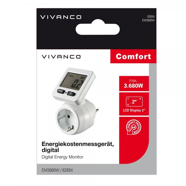 Vivanco Digital Sähkönkulutusmittari