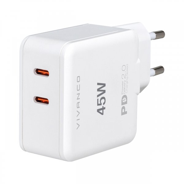 Vivanco Laturi Super Fast PD Dual Charger 45W
