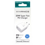 Vivanco Laturi 25W Super Fast PD Charger Valkoinen