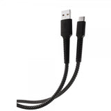 Vivanco-kaapeli Longlife punottu USB-A/USB-C 0,5 m musta