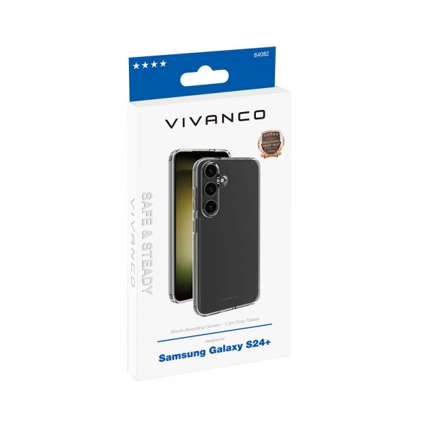 Vivanco Samsung Galaxy S24 Plus Kuori Safe & Steady Läpinäkyvä