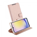 Vivanco Samsung Galaxy A35 -suojakotelo, Classic Wallet, ruusukulta