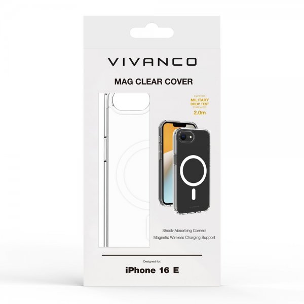 Vivanco iPhone 16e/17e Suojakuori Mag Clear Transparent
