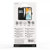 Vivanco iPhone 16./17. Classic Wallet -kotelo, musta