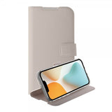 Vivanco iPhone 16e/17e Classic Wallet -suojakotelo, Greige