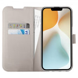 Vivanco iPhone 16e/17e Classic Wallet -suojakotelo, Greige