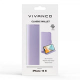 Vivanco iPhone 16e/17e Classic Wallet -kotelo, laventeli