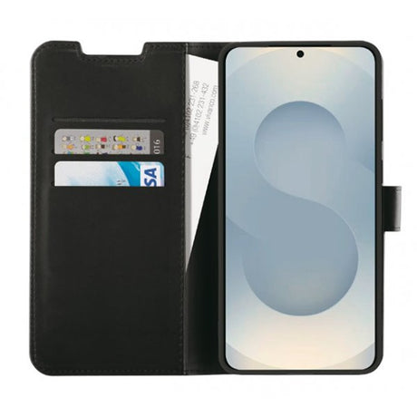 Vivanco Samsung Galaxy S25 Edge Kotelo Classic Wallet Musta