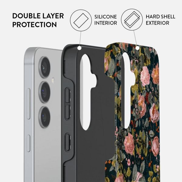 Burga Samsung Galaxy S24 FE Suojakuori Tough Bloomy Garden