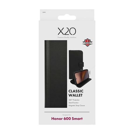 X2O Honor 600 Smart Kotelo Classic Wallet Musta