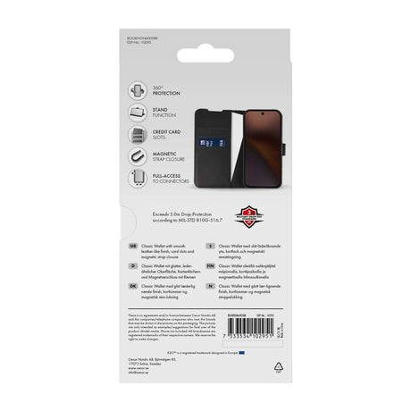 X2O Honor 600 Smart Kotelo Classic Wallet Musta