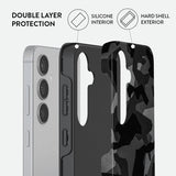 Burga Samsung Galaxy S24 FE kuori Tough Night Black Camo