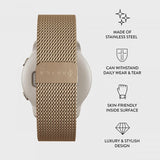 Burga Samsung Galaxy Watch 20mm Ranneke Metalliverkko Kulta