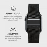 Burga Apple Watch 44/45/46mm/Ultra 49mm ranneke Mesh Elegance Musta
