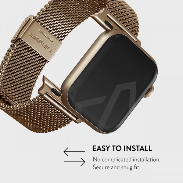 Burga Apple Watch 38/40/41/42mm ranneke Mesh Elegance Kulta