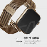 Burga Apple Watch 44/45/46mm/Ultra 49mm ranneke Mesh Elegance Kulta