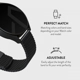 Burga Samsung Galaxy Watch 22mm Ranneke Mesh Elegance Musta