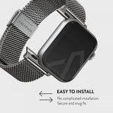 Burga Apple Watch 38/40/41/42mm ranneke, Mesh Elegance, hopea