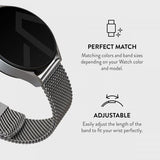 Burga Samsung Galaxy Watch 20mm Mesh Elegance Silver -ranneke
