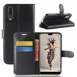 Huawei P20 Litchi musta suojakotelo