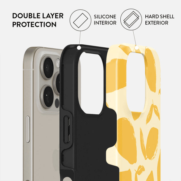 Burga iPhone 15 Pro -suojakuori Tough MagSafe Lemon Tart