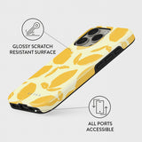 Burga iPhone 15 Pro -suojakuori Tough MagSafe Lemon Tart