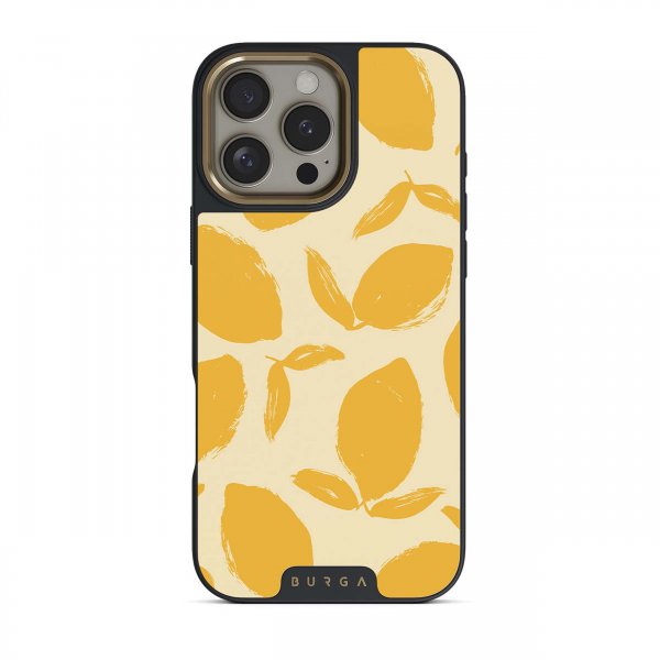 Burga iPhone 15 Plus Suojakuori Elite Dark MagSafe Lemon Tart