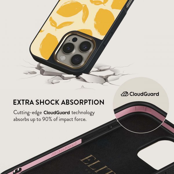 Burga iPhone 16 Pro Kuori Elite Dark MagSafe Lemon Tart