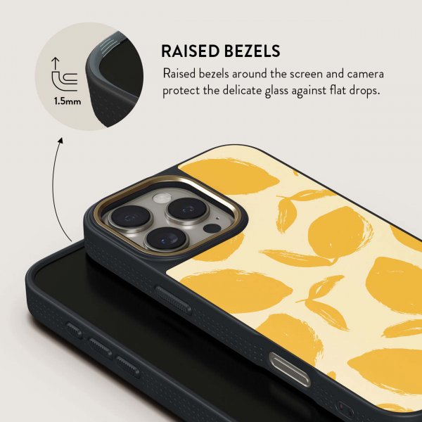 Burga iPhone 16 Pro Kuori Elite Dark MagSafe Lemon Tart