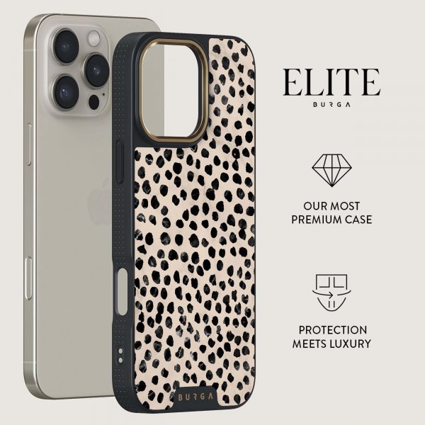 Burga iPhone 15 Pro Kuori Elite Dark MagSafe Almond Latte