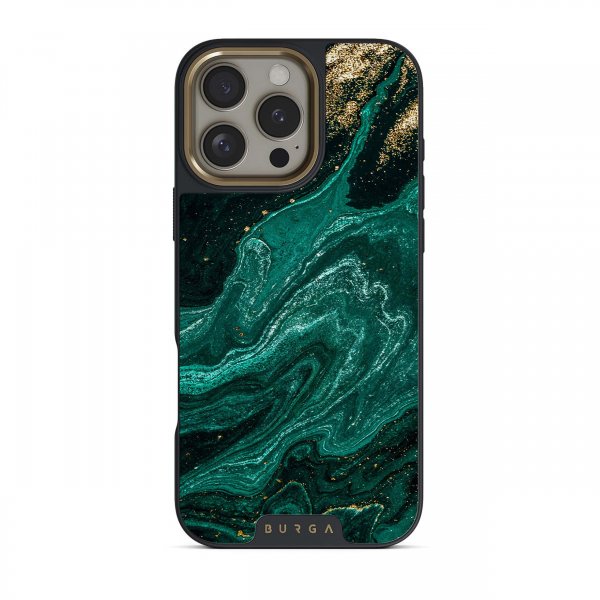 Burga iPhone 15 Pro -suojakuori Elite Dark MagSafe Emerald Pool