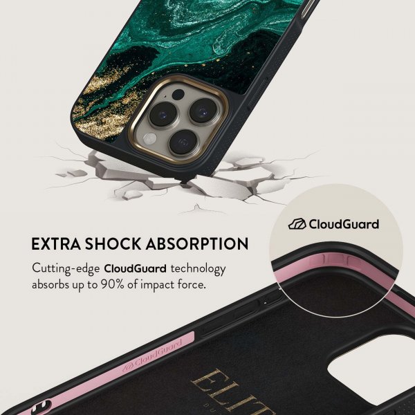 Burga iPhone 14 Elite Dark MagSafe Emerald Pool -kuori