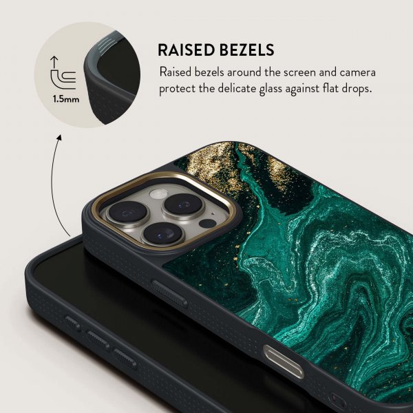 Burga iPhone 16 Pro Max Elite Dark MagSafe Emerald Pool -suojakuori