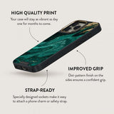 Burga iPhone 16 Suojakuori Elite Dark MagSafe Emerald Pool